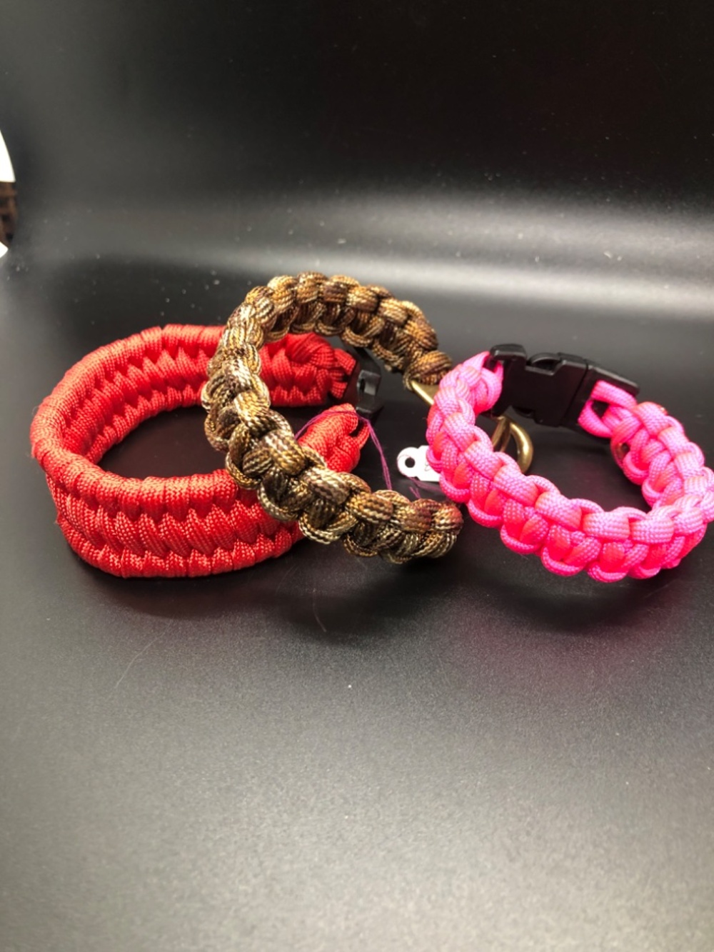 BUNDLE DEAL -Set of 3 Unisex Paracord Survival Bracelets